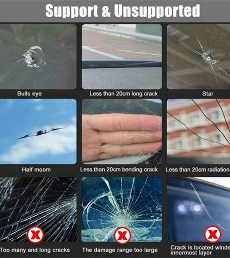 Windshield Automotive Glass Crack Nano Repair Fluid Kit - Image 2